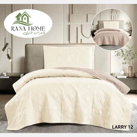 🧡✨ شرشف LARRY جوبلن مفرد ونص 3 قطع  Double Face